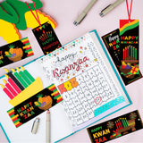 Haooryx 120Pcs Kwanzaa Bookmarks Happy Kwanzaa Bookmarks African Traditional Heritage Kwanzaa Festival Book Marks for Home Kwanzaa Holiday Party Celebrates Decoration Classroom Inspirational Supplies