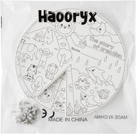 Haooryx 24Sets Color Your Own Creation Wheel, The Story of Creation DIY Religious Crafts Wheel for Kids Bible The Story of God Creating The World in Seven Days Craft Wheel Sunday School VBS Activity