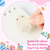 Haooryx 300pcs Make Your Own Easter Egg Scene Sticker Roll Make A Easter Cartoon Animals Face DIY Sticker Decals Mix and Match Cute Easter Theme Egg-Shaped Sticker for Spring Easter Party Supply