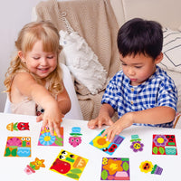 Cartoon Spring Flower DIY Sticker - Haooryx 300pcs Spring Theme Make A Flower Scene Sticker Roll, Cute Rose Sunflower Happy Face Flower Decals Mix and Match DIY Sticker for Kids Spring Party Supply