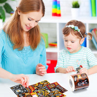 Haooryx 300pcs Armor of God Scene DIY Sticker Roll, Make Your Own Knight Castle Sticker Decals Armor of God Faith Cartoon Medieval Armor Mix and Match Religious Sticker for Sunday School VBS Supply