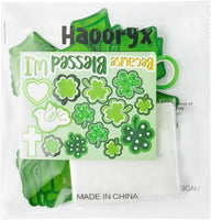 Haooryx 28 Pack St.Patrick's Day Blessings Cross Craft Kit Make Your Own Blessings Thankful Cross Hanging Ornaments Shamrocks DIY Craft Church Christian Sunday School St. Patrick's Day Party Supply