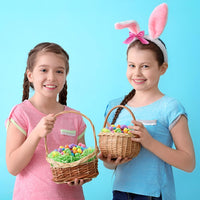 Haooryx 241Pcs Easter Mini Foam Eggs and Grass, Glitter Foam Eggs Bulk Decorative for Easter Party Kids Classroom DIY Craft Favor Supplies Easter Basket Stuffers Spring Party Home Dinner Table Decor