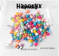 Haooryx 100pcs Christmas Mini Resin Ducks Charms Pendants Colorful Christmas Hat Duck Jewelry Charms Miniature Duck Tiny Figures Ornaments for Xmas Tree Diy Making Bracelet Necklace Earrings Crafts