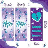 Haooryx 123Pcs Suicide Prevention Awareness Bookmarks, Teal Purple You are Not Alone Never Give Up Stay Tomorrow Needs You Book Marks for Suicide Prevention Awareness Seminar Stationery Supplies