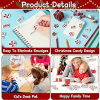 Haooryx 60pcs Christmas Candy Mini Erasers Bulk Novelty Christmas Candy Canes Pencil Eraser Red&White Christmas Candy Rubber Erasers School Reward Prize for Kids Xmas Party Gift Filler (Red & White)