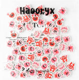 Haooryx 60Pcs Valentine Monster Mini Eraser for Kids, Cartoon Monster Assorted Pencil Erasers 3D Desk Puzzle Erasers Pet for Student Homework Class Prizes Valentine’s Party Gift Filler Favor