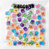 Haooryx 60Pcs Halloween Monster Mini Eraser for Kids Bulk, Cartoon Monster Assorted Pencil Erasers 3D Desk Puzzle Erasers Pet for Student Homework Class Prizes Trick or Treat Party Gift Filler Favor