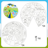Haooryx 24Sets Color Your Own Creation Wheel, The Story of Creation DIY Religious Crafts Wheel for Kids Bible The Story of God Creating The World in Seven Days Craft Wheel Sunday School VBS Activity