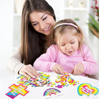 Haooryx 12PCS Christian You are A Pieces of Gods Plan Puzzles Colorful Cross Rainbow Religious Children Paper Puzzle Game for Kid Sunday School Educational Jigsaw Puzzle Easter Classroom VBS Activity