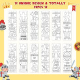 Haooryx 75Pcs Armor of God Color Your Own Bookmarks Religious Knight Christian DIY Coloring Blank Bookmarks Sunday School Art Crafts Supplies Goodie Bag Fillers Classroom Reading Enthusiasts Rewards