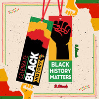 Haooryx 120Pcs Black History Month Bookmarks, Black History Matter Bookmark for Celebrate African American BHM Festival Decoration School Inspirational Event Classroom Stationery Handout Supplies