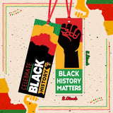 Haooryx 120Pcs Black History Month Bookmarks, Black History Matter Bookmark for Celebrate African American BHM Festival Decoration School Inspirational Event Classroom Stationery Handout Supplies
