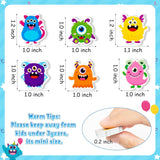 Haooryx 60Pcs Halloween Monster Mini Eraser for Kids Bulk, Cartoon Monster Assorted Pencil Erasers 3D Desk Puzzle Erasers Pet for Student Homework Class Prizes Trick or Treat Party Gift Filler Favor