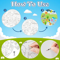 Haooryx 24Sets Color Your Own Creation Wheel, The Story of Creation DIY Religious Crafts Wheel for Kids Bible The Story of God Creating The World in Seven Days Craft Wheel Sunday School VBS Activity