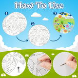 Haooryx 24Sets Color Your Own Creation Wheel, The Story of Creation DIY Religious Crafts Wheel for Kids Bible The Story of God Creating The World in Seven Days Craft Wheel Sunday School VBS Activity