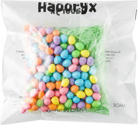 Haooryx 241Pcs Easter Mini Foam Eggs and Grass, Glitter Foam Eggs Bulk Decorative for Easter Party Kids Classroom DIY Craft Favor Supplies Easter Basket Stuffers Spring Party Home Dinner Table Decor