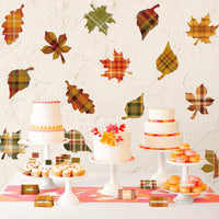 Haooryx 60pcs Fall Theme Patterned Paper 11’x11’ Autumn Buffalo Plaid Double-sided Origami Decorative Paper Maple Plaid Patterned Scrapbook Paper for Fall Thanksgiving Gift Wrap DIY Photo Album Decor