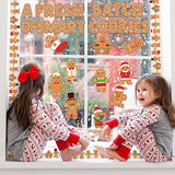 Haooryx 120Pcs Christmas Winter Gingerbread Man Bulletin Board Classroom Decoration Set, Gingerbread Man Pattern Paper Cut-outs for Christmas Theme Party Home School Window Wall Blackboard Decor