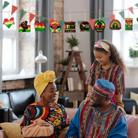 Haooryx 46Pcs Juneteenth Wooden Hanging Ornament Decoration 1865 Freedom Day Wooden Slices Gift Tags Pendant with Rope for African American Happy Juneteenth Day Independence Day Home Celebration Decor
