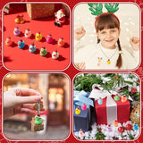Haooryx 100pcs Christmas Mini Resin Ducks Charms Pendants Colorful Christmas Hat Duck Jewelry Charms Miniature Duck Tiny Figures Ornaments for Xmas Tree Diy Making Bracelet Necklace Earrings Crafts