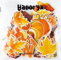 Haooryx 149Pcs Fall Autumn Unbeleafable Artificial Leaves Cutouts Bulletin Board Decoration Set, Fall Leaves Pumpkin Paper Patterned Cut-Outs for Autumn Classroom Blackboard Whiteboard Wall Decor