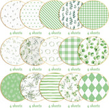 Haooryx 60pcs Green Eucalyptus Leaves Patterned Paper, 11x11 Inch Greenery Double-Sided Decorative Craft Paper Cute Eucalyptus Leaves Plaid Scrapbook Origami Paper Gift Wrap DIY Photo Album Decor