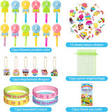 Haooryx 72PCS Candyland Theme Party Favors Candyland Silicone Bracelets Lollipop Whistle Candyland Keychains with Thank You Card and Organza Bags for Kids Birthday Baby Shower Party Goodie Bag Supply
