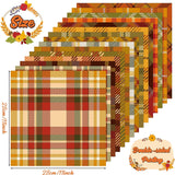 Haooryx 60pcs Fall Theme Patterned Paper 11’x11’ Autumn Buffalo Plaid Double-sided Origami Decorative Paper Maple Plaid Patterned Scrapbook Paper for Fall Thanksgiving Gift Wrap DIY Photo Album Decor