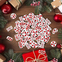 Haooryx 60pcs Christmas Candy Mini Erasers Bulk Novelty Christmas Candy Canes Pencil Eraser Red&White Christmas Candy Rubber Erasers School Reward Prize for Kids Xmas Party Gift Filler (Red & White)