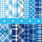 Haooryx 60pcs Winter Season Blue and White Plaid Pattern Paper Set, 11 x 11 Inch Snowflakes Blue and White Buffalo Double-Sided Glossy Origami Paper Christmas DIY Scrapbook Giftwrap Decorative Paper