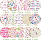 Haoorx 60pcs Spring Theme Butterfly Patterned Paper Set, Double-Sided 11’ x11’ Colorful Cute Butterfly Origami Paper Watercolor Butterfly Scrapbook Specialty Paper for Spring Easter Giftwrap Supplies