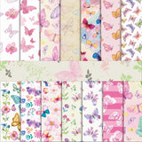 Haoorx 60pcs Spring Theme Butterfly Patterned Paper Set, Double-Sided 11’ x11’ Colorful Cute Butterfly Origami Paper Watercolor Butterfly Scrapbook Specialty Paper for Spring Easter Giftwrap Supplies