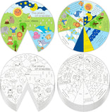 Haooryx 24Sets Color Your Own Creation Wheel, The Story of Creation DIY Religious Crafts Wheel for Kids Bible The Story of God Creating The World in Seven Days Craft Wheel Sunday School VBS Activity