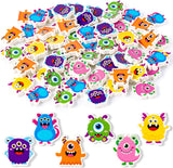 Haooryx 60Pcs Halloween Monster Mini Eraser for Kids Bulk, Cartoon Monster Assorted Pencil Erasers 3D Desk Puzzle Erasers Pet for Student Homework Class Prizes Trick or Treat Party Gift Filler Favor