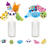 Haooryx 30Pcs Word Party Centerpieces Stick Table Toppers, Word Party Birthday Party Table Decorations Favor Double Sided Cake Topper Photo Booth Props for Kids Theme Party Supplies Baby Shower Decor