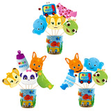 Haooryx 30Pcs Word Party Centerpieces Stick Table Toppers, Word Party Birthday Party Table Decorations Favor Double Sided Cake Topper Photo Booth Props for Kids Theme Party Supplies Baby Shower Decor