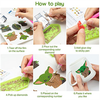 Haooryx Baby Grogu Diamond Painting Stickers Kits for Kids, 12 Style Patterns DIY 5D Diamond Drawing Sparkle Stickers Waterproof Shine Mosaic Arts Craft for Children Adult and Beginners