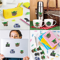 Haooryx Baby Grogu Diamond Painting Stickers Kits for Kids, 12 Style Patterns DIY 5D Diamond Drawing Sparkle Stickers Waterproof Shine Mosaic Arts Craft for Children Adult and Beginners