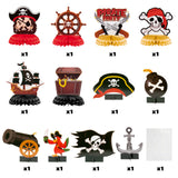 Haooryx 12Pcs Pirate Honeycomb Centerpieces, Table Decorations Honeycomb Balls for Kids Boys Birthday Party Supplies Favour Nautical Theme Party Decoration Favors Baby Shower Decor Photo Booth Props