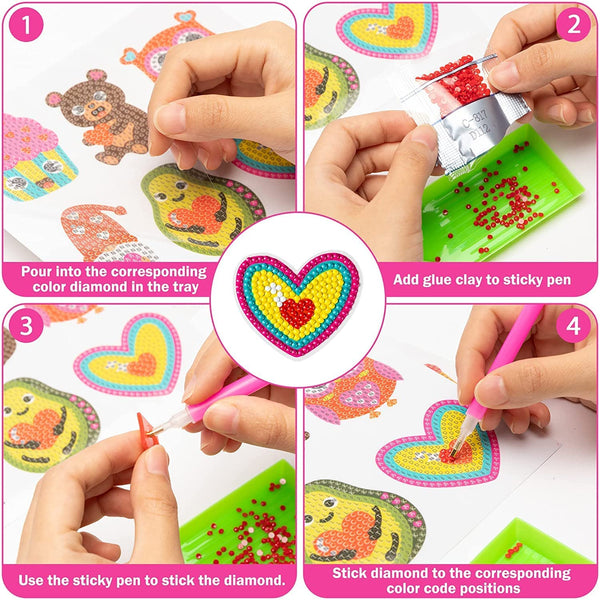 5d Diamond Painting Easy By Numbers Sticker Art Handmade Craft Kids  Children Kit