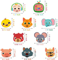 Haooryx 30Pcs JJ Melon Centerpieces Decorations Stick Table Toppers, Birthday Party Favor Double Sided Cake Topper Photo Booth Props for Kids Super Baby JoJo Theme Party Supplies Baby Shower Decor