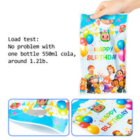 HAOORYX Cocomelon Party Favor Bags, 50pcs Plastic Gift Bag Goodies Candy Treat Bags for Kids Cute Cocomelon Theme Birthday Party Supplies, Children Rewards and Baby Shower Birthday Decoration Pack