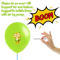 Haooryx 50Pcs Word Party Balloons Party Decorations Supplies Kit, 12 Inches Colorful Latex Balloons Cartoon Word Party Theme Parties Favors for Baby Shower Room Decor Kids Birthday Party Decoration