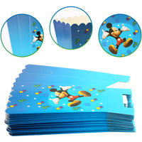 HAOORYX 30 Pack Mickey Popcorn Boxes for Party Decoration Supplies, Treat Box Popcorn Buckets Candy Cookie Snack Containers for Baby Shower, Movie Nights, Carnivals, Theme Birthday Party Favors