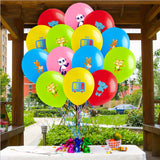 Haooryx 50Pcs Word Party Balloons Party Decorations Supplies Kit, 12 Inches Colorful Latex Balloons Cartoon Word Party Theme Parties Favors for Baby Shower Room Decor Kids Birthday Party Decoration