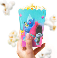 HAOORYX 30 Pack Trolls party popcorn boxes, Candy Container, Trolls Themed Party Decoration Supplies,Great for movie night movie party theme, theater themed decorations or Carnival party circus