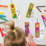 Haooryx 75Pcs Fiesta Color Your Own Bookmarks, Mexican Party Cino de Mayo Theme Kids DIY Coloring Blank Bookmarks, Teachers Students Classroom Rewards Supplies Party Game Prize Goodie Bag Fillers
