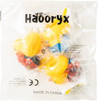 Haooryx 3 Pack Rubber Duck Toys Car Ornaments, Yellow Duck Car Dashboard Decorations with Cool Super Hero Thruster Helmet Propeller Sunglasses Gold Chain Funny Squeak Toys Gift for Kids Adults