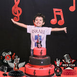 Haooryx 12PCS Rock and Roll Music Honeycomb Centerpieces, 3D Born to Rock Table Topper Decorations For Kids Boys Birthday Party Supplies 1950's Music Note Theme Back to 50s 60s Parties Decor